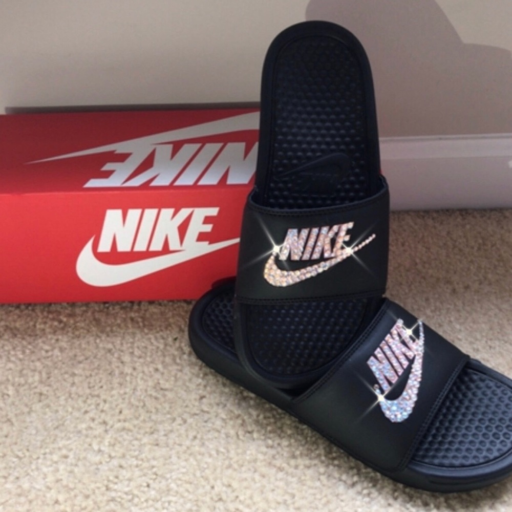 Nike Benassi Custom Bling Slides